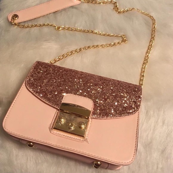 New Pink Glitter Purse Tote Bag - Picture 2 of 6